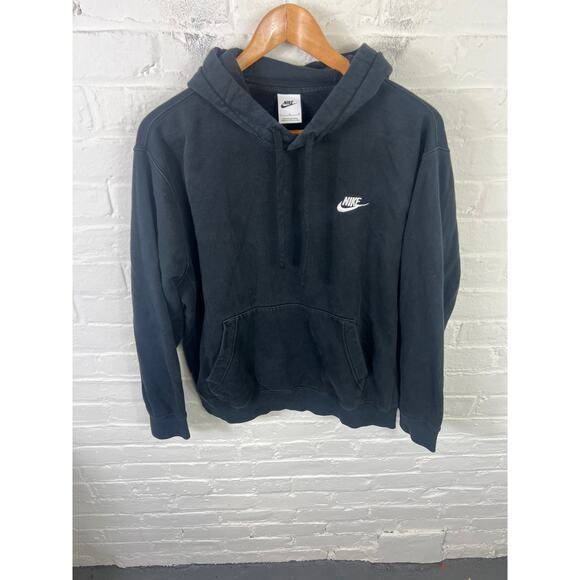 Nike Women's Logo Classic Fit Pullover Hoodie Long Sleeeve Black Size Large - Picture 5 of 9